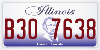 IL license plate B307638