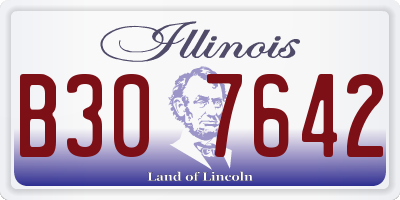 IL license plate B307642
