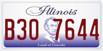 IL license plate B307644