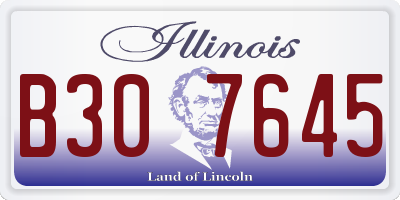 IL license plate B307645