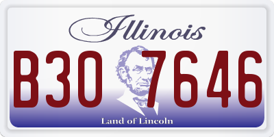 IL license plate B307646