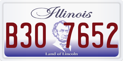 IL license plate B307652