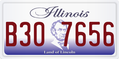 IL license plate B307656