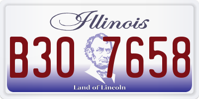 IL license plate B307658