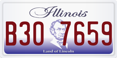 IL license plate B307659
