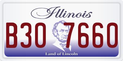 IL license plate B307660