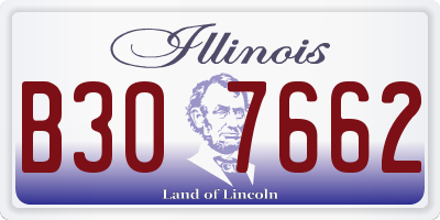IL license plate B307662