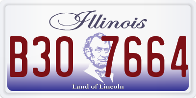 IL license plate B307664