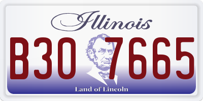 IL license plate B307665