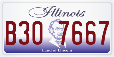 IL license plate B307667