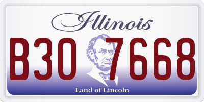 IL license plate B307668