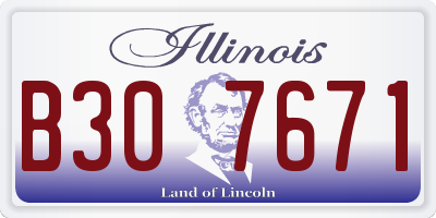 IL license plate B307671