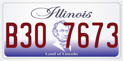 IL license plate B307673
