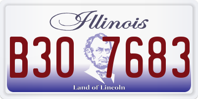 IL license plate B307683
