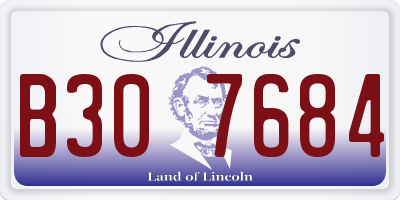 IL license plate B307684