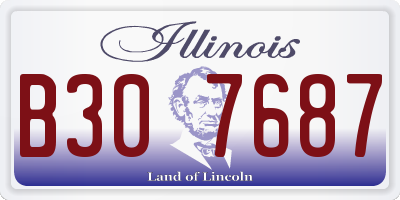 IL license plate B307687