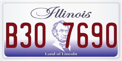 IL license plate B307690