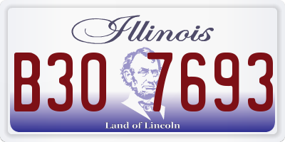 IL license plate B307693