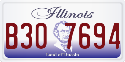 IL license plate B307694