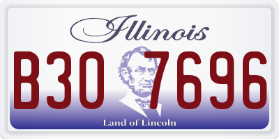 IL license plate B307696