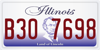 IL license plate B307698
