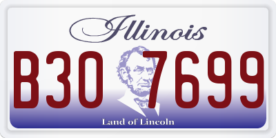 IL license plate B307699