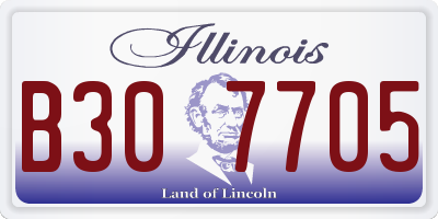 IL license plate B307705