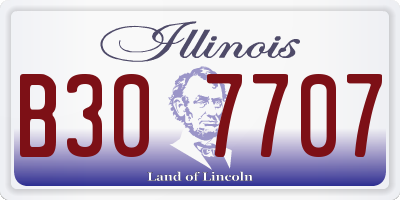 IL license plate B307707