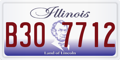 IL license plate B307712