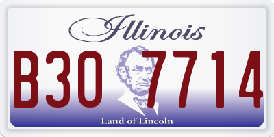 IL license plate B307714