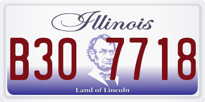 IL license plate B307718