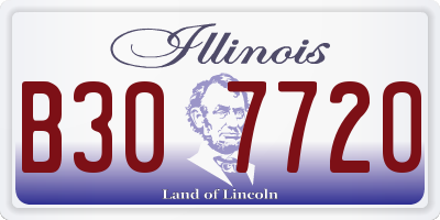 IL license plate B307720