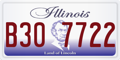 IL license plate B307722