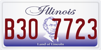 IL license plate B307723