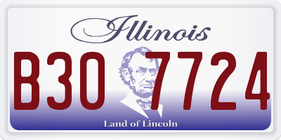IL license plate B307724