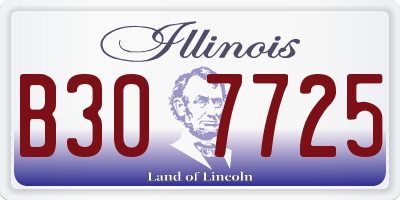 IL license plate B307725