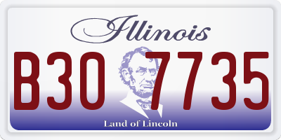 IL license plate B307735