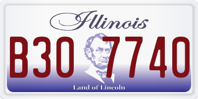 IL license plate B307740