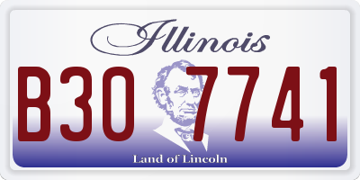 IL license plate B307741