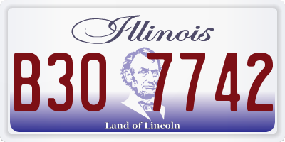 IL license plate B307742