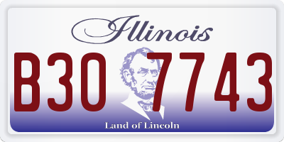 IL license plate B307743