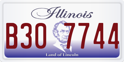 IL license plate B307744