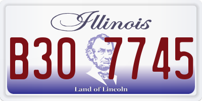 IL license plate B307745