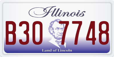 IL license plate B307748