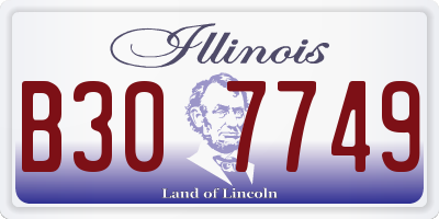 IL license plate B307749