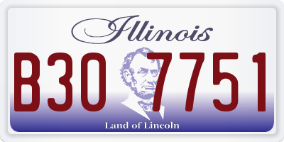 IL license plate B307751