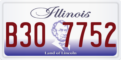 IL license plate B307752