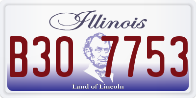 IL license plate B307753