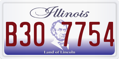 IL license plate B307754