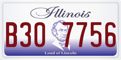 IL license plate B307756